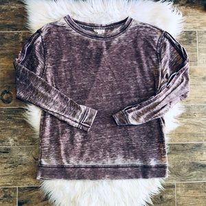 Lace up arm oversized shirt